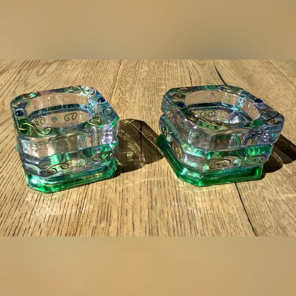 Pair of vintage Partylite tealight candle holders. Gorgeous!